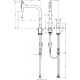 Фото Смеситель для кухни hansgrohe Metris Select M71 M7120-H200 73819000, на 2 отверстия, с вытяжным изливом хром