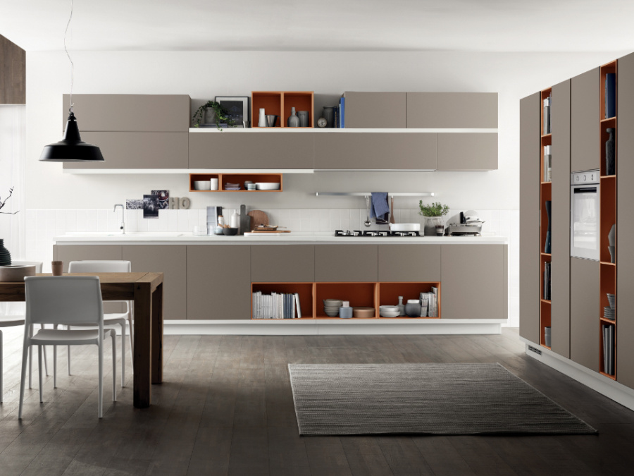 Фото Кухня Scavolini Foodshelf угловая 360 на 240 см