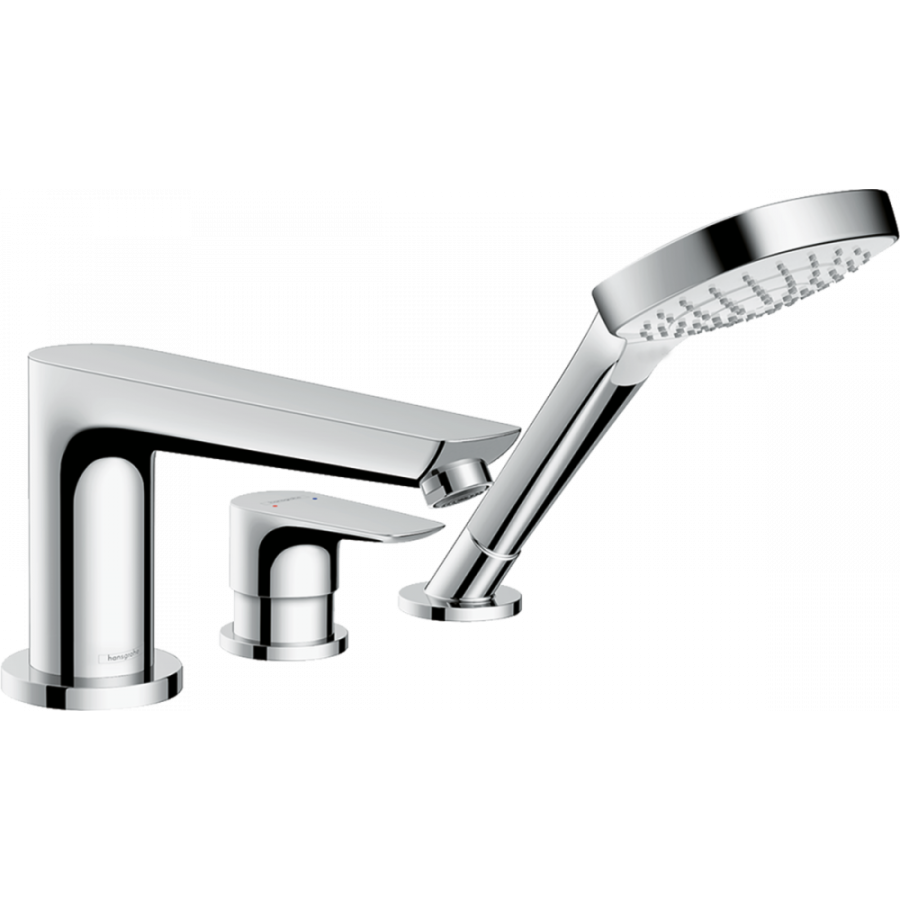 Фото Смеситель на край ванны hansgrohe Talis E 71730000, на 3 отверстия, хром