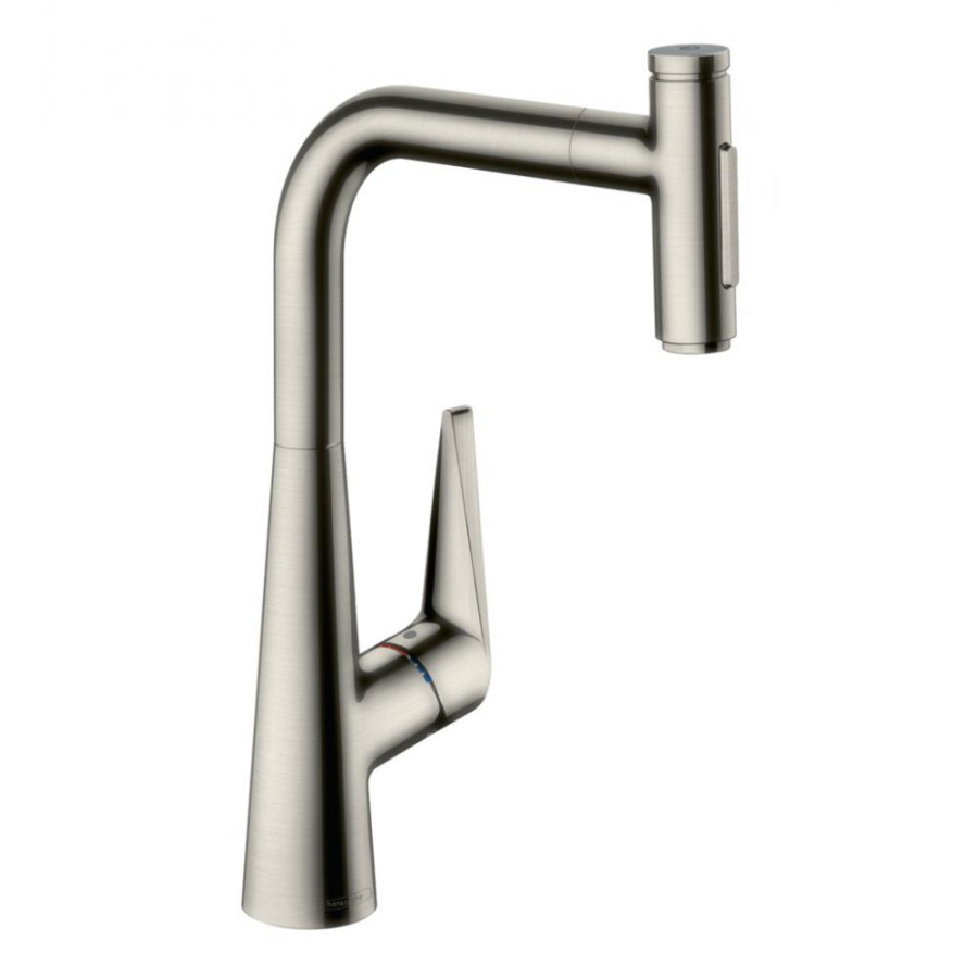 Фото Смеситель для кухни hansgrohe Talis Select M51 73867800 с вытяжным душем, сталь