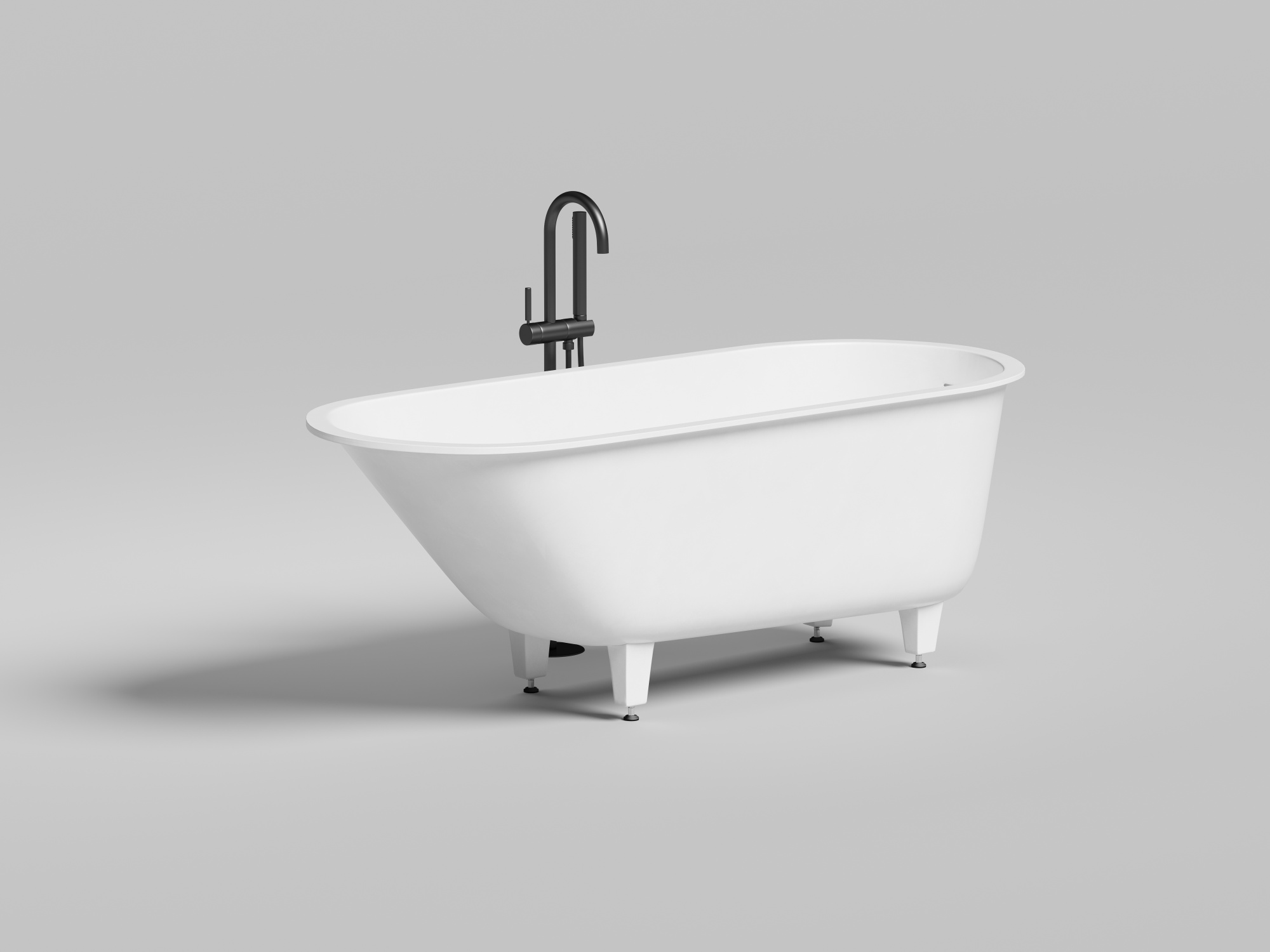 Фото Ванна из искусственного камня Salini Ornella Kit 170х70 102413GF черная