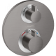 Фото Смеситель для душа с термостатом hansgrohe Ecostat S, СМ, 15758340 с запорным/переключающим вентилем шлифованный черный хром