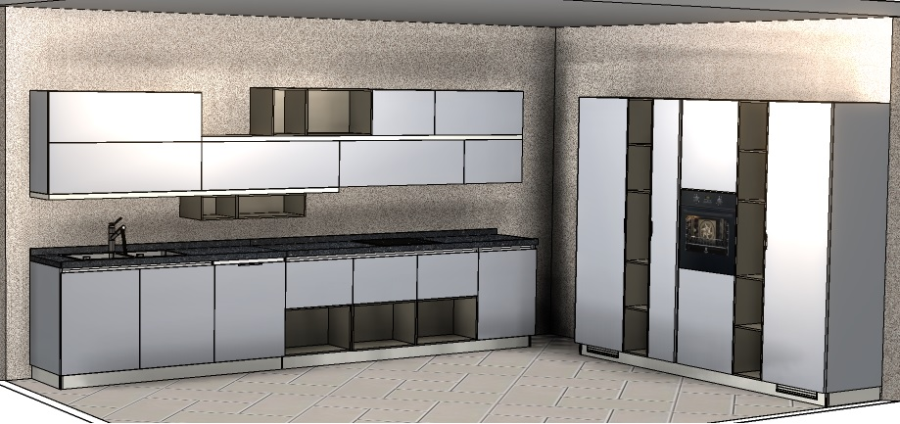 Фото Кухня Scavolini Foodshelf прямая 420 см