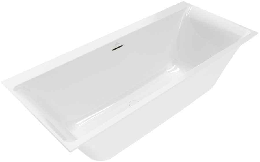 Фото Квариловая ванна 170х75 см Villeroy&Boch Subway 3.0 UBQ170SBW2DV-01 с ножками и сливом-переливом