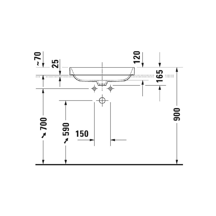 Фото Раковина Duravit Happy D.2 Plus 2359600000