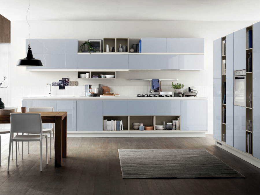 Фото Кухня Scavolini Foodshelf угловая 360 на 240 см