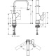 Фото Смеситель для раковины hansgrohe Metropol 230 32511140 со сливным клапаном Push-Open, шлифованная бронза