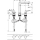 Фото Смеситель для раковины hansgrohe Metropol 160 32515140 на 3 отверстия, со сливным клапаном Push-Open, шлифованная бронза