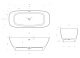Фото Ванна из искусственного камня Abber Stein 170x72 AS9612-1.7 белый матовый
