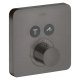 Фото Внешняя часть термостата для душа Axor ShowerSelect 36707340 шлифованный черный хром