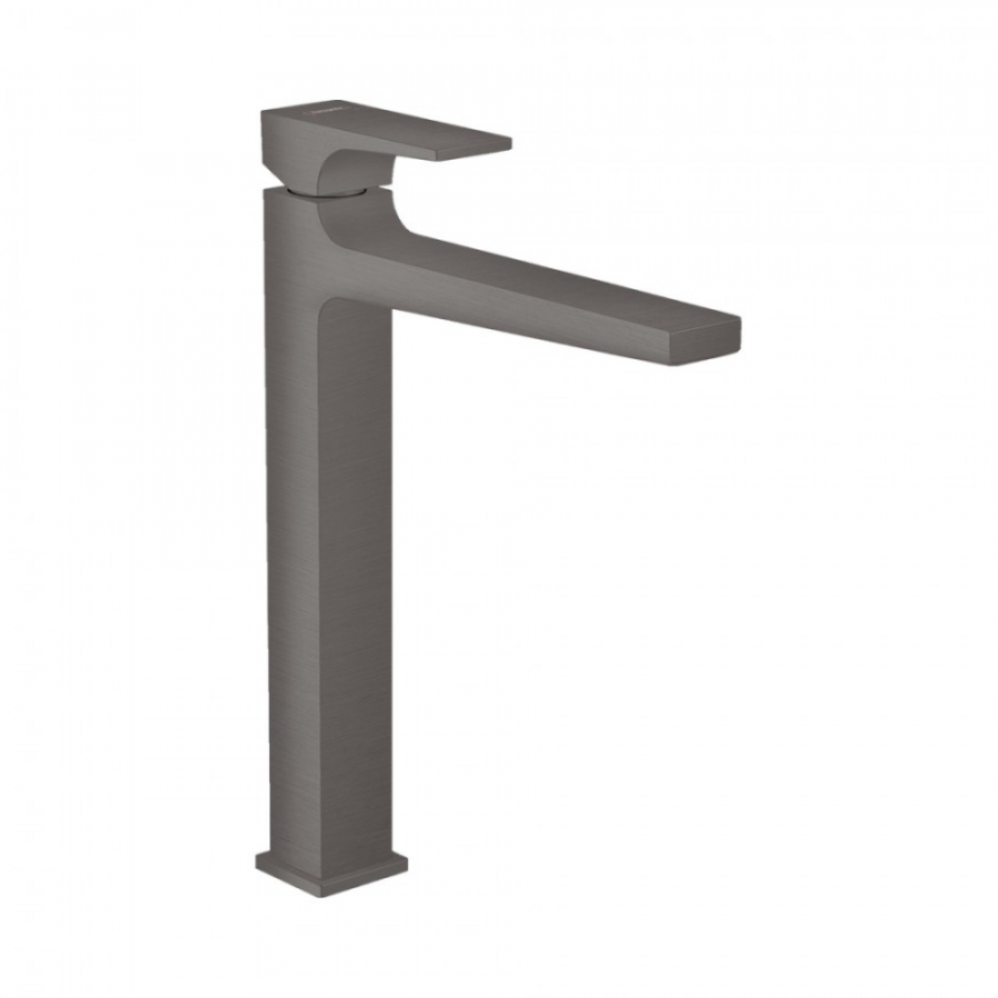 Фото Смеситель для раковины hansgrohe Metropol 260 32512340 со сливным клапаном Push-Open, шлифованный черный хром