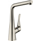 Фото Смеситель для кухни hansgrohe Metris M71, 320, 1jet, sBox 73812800 с вытяжным изливом сталь