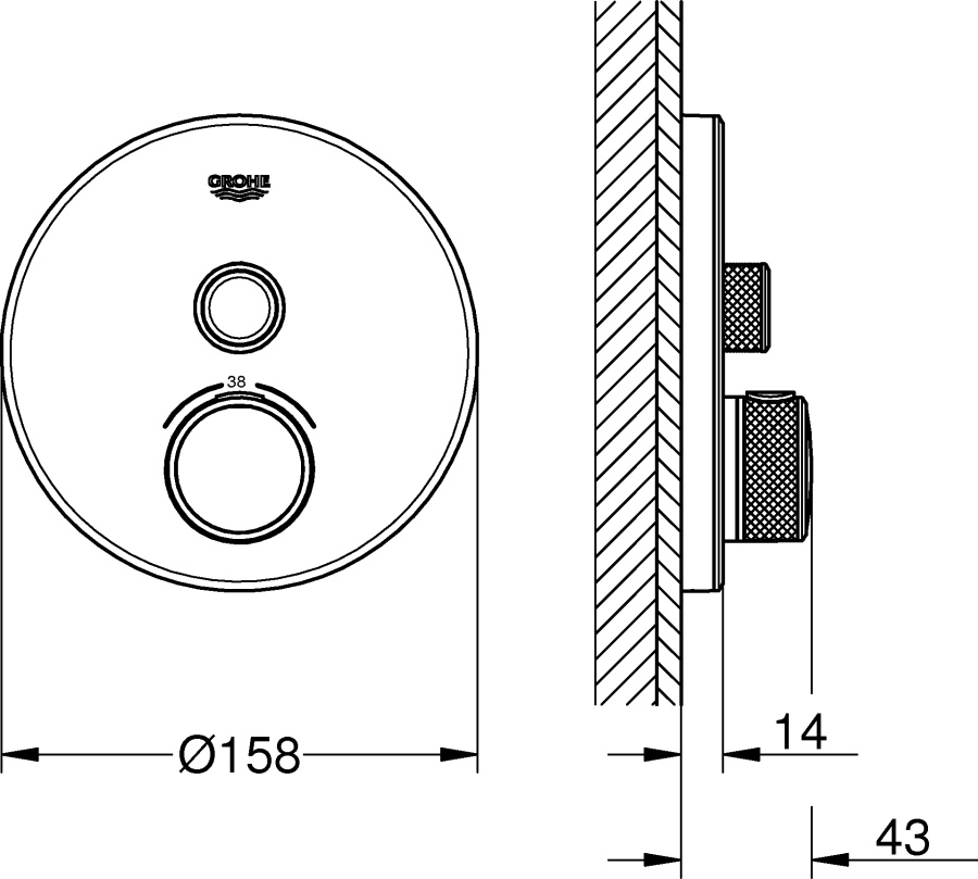 Фото Смеситель для душа Grohe Grohtherm SmartControl 29150LS0
