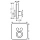 Фото Внешняя часть термостата для душа Axor ShowerSelect 36707340 шлифованный черный хром