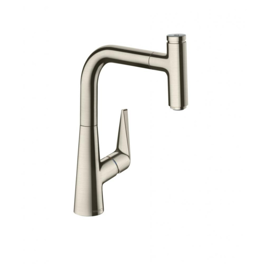 Фото Смеситель для кухни hansgrohe Talis Select M51 72822800 с вытяжным изливом, сталь