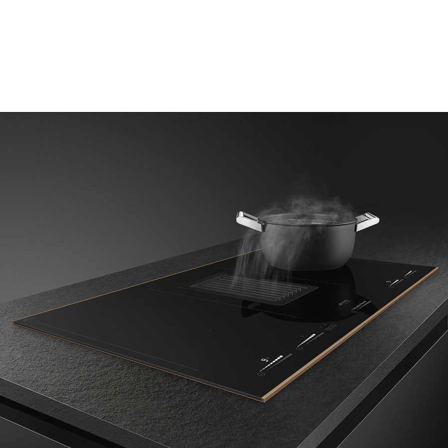 Фото Варочная панель с вытяжкой Smeg HOBD682R1