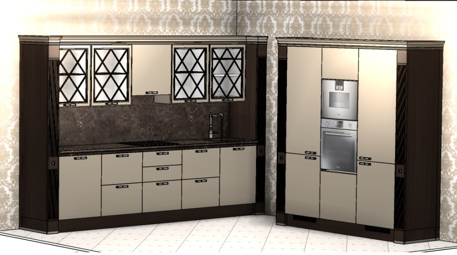 Фото Кухня Scavolini Baccarat угловая 330 на 210 см