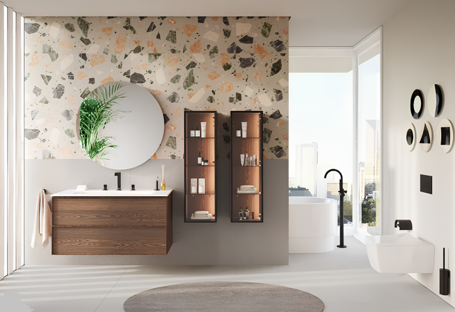 Фото Тумба с раковиной Vitra Metropole Edge 120 67157 грецкий орех