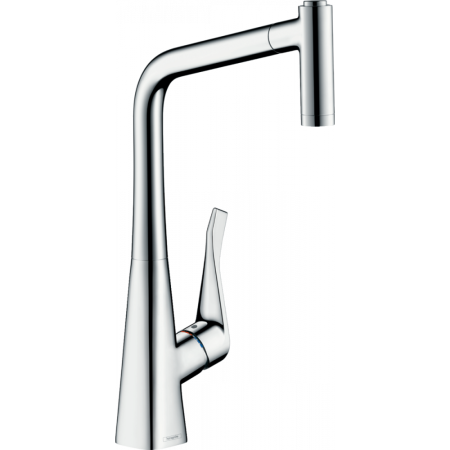Фото Смеситель для кухни hansgrohe Metris M71, 320, 2jet 73801000 с вытяжным душем, хром