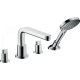 Фото Смеситель на край ванны hansgrohe Metris S 31447000 на 4 отверстия, излив 22 см, хром