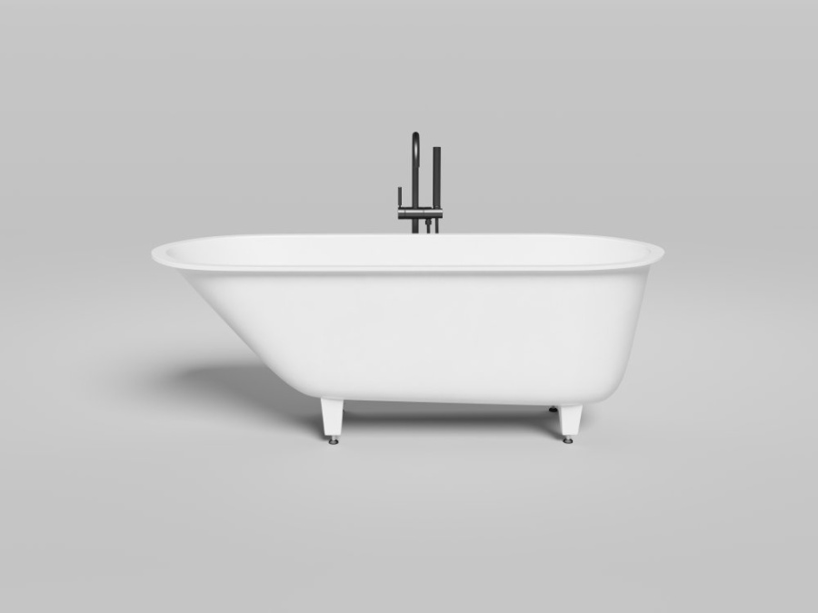 Фото Ванна из искусственного камня Salini Ornella Kit 170х70 102413GF черная