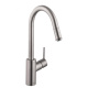 Фото Смеситель для кухни hansgrohe Talis M52 73864800 с вытяжным изливом, сталь