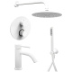 Фото Комплект смесителей Paffoni Light KITLIQ018BO071, белый матовый