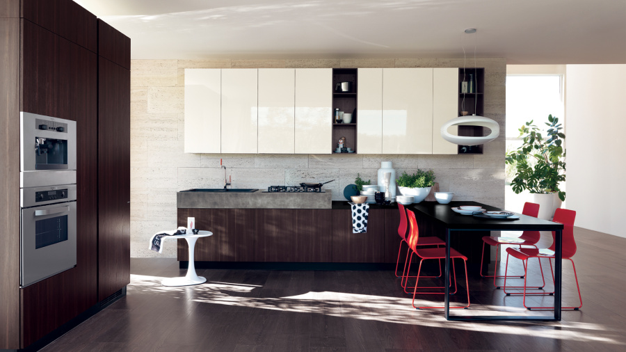 Фото Кухня Scavolini прямая с островом