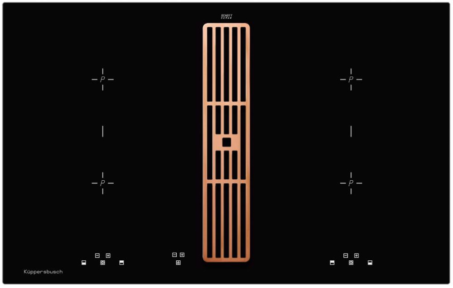 Фото Индукционная варочная панель с вытяжкой Kuppersbusch KMI 8500.0 SR Copper
