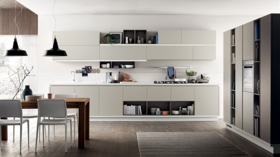 Фото Кухня Scavolini Foodshelf прямая 420 см