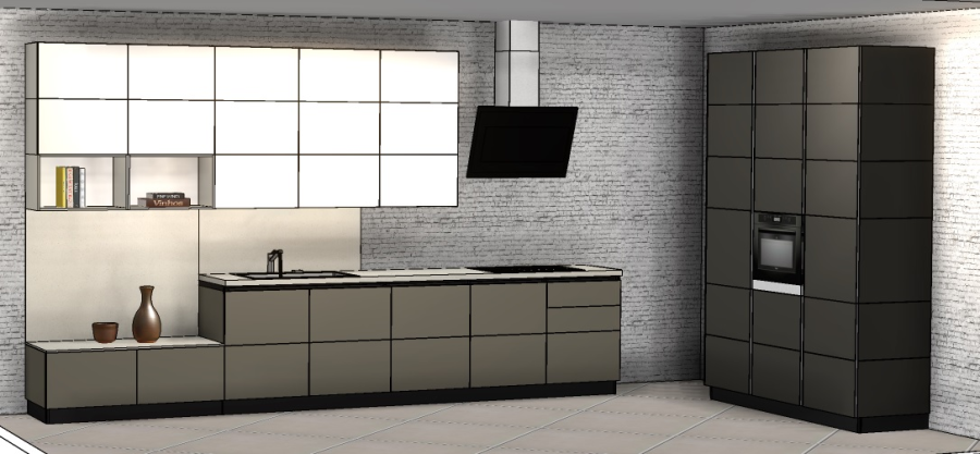 Фото Кухня Scavolini Tetrix прямая 420 см