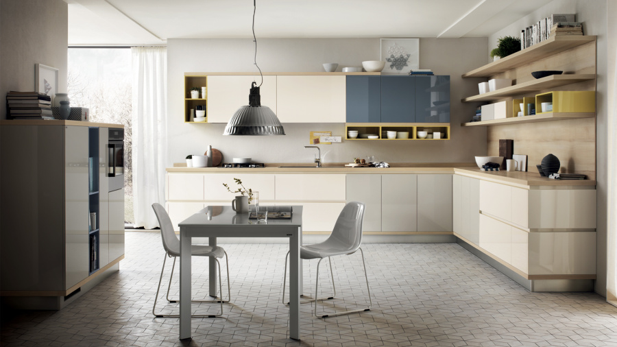 Фото Кухня Scavolini Foodshelf угловая 360 на 240 см