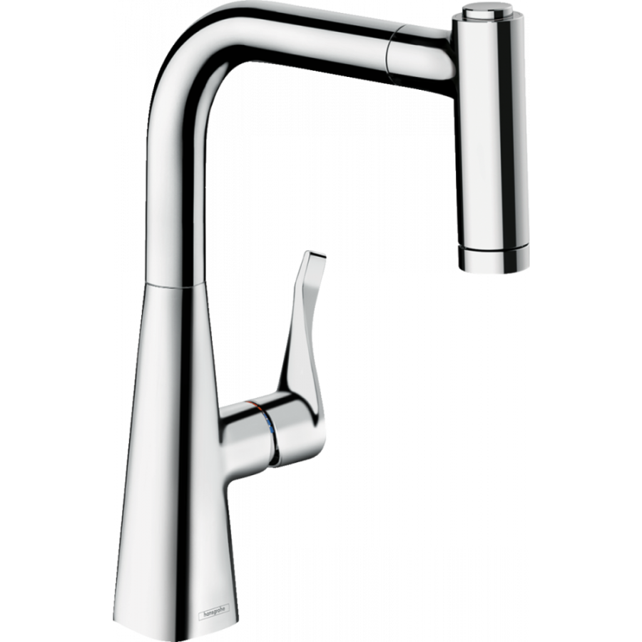 Фото Смеситель для кухни hansgrohe Metris M71, 220, 2jet 73800000 с вытяжным душем, хром