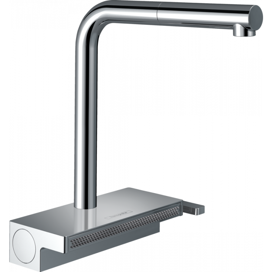 Фото Смеситель для кухни hansgrohe Aquno Select M81, 250, 2jet, sBox 73830000 с вытяжным душем, хром