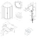 Фото Комплект душевого уголка Am.Pm Gem 90x90 WK90EN черный матовый
