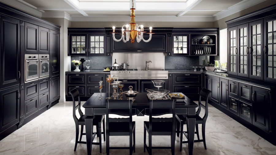 Фото Кухня Scavolini Baltimora прямая с островом