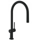 Фото Смеситель для кухни hansgrohe Talis M54 72803670 с вытяжным изливом, матовый черный