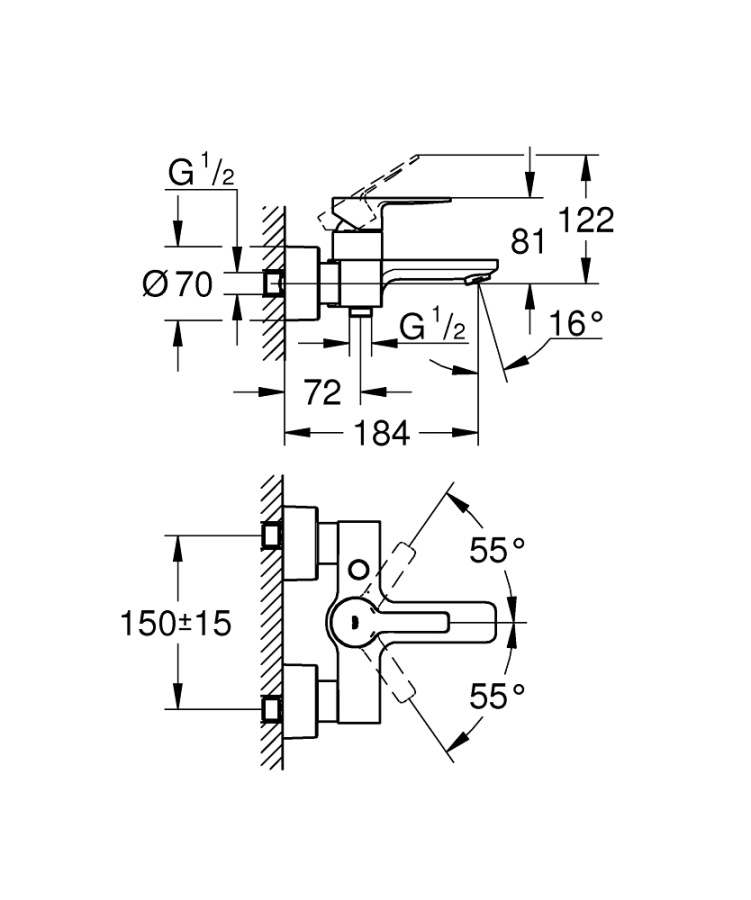 Фото Смеситель для ванны GROHE Lineare 33849DC1