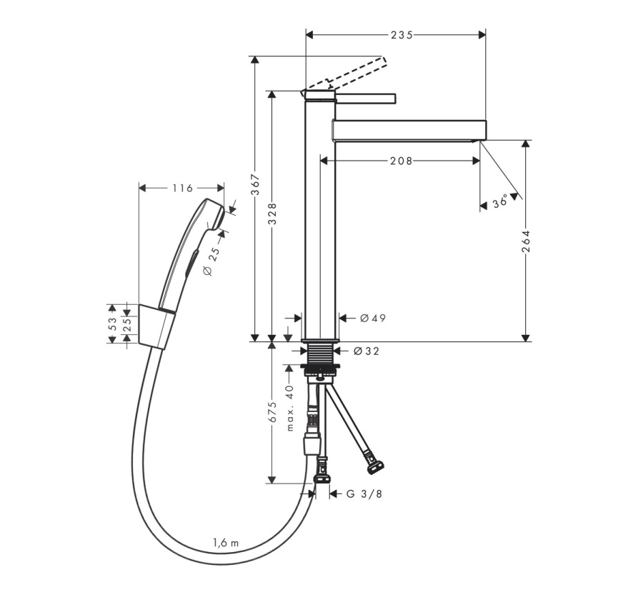 Фото Смеситель для раковины hansgrohe Finoris 76220670