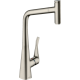Фото Смеситель для кухни hansgrohe Metris Select M71, 320, 1jet, sBox 73803800 с вытяжным изливом сталь