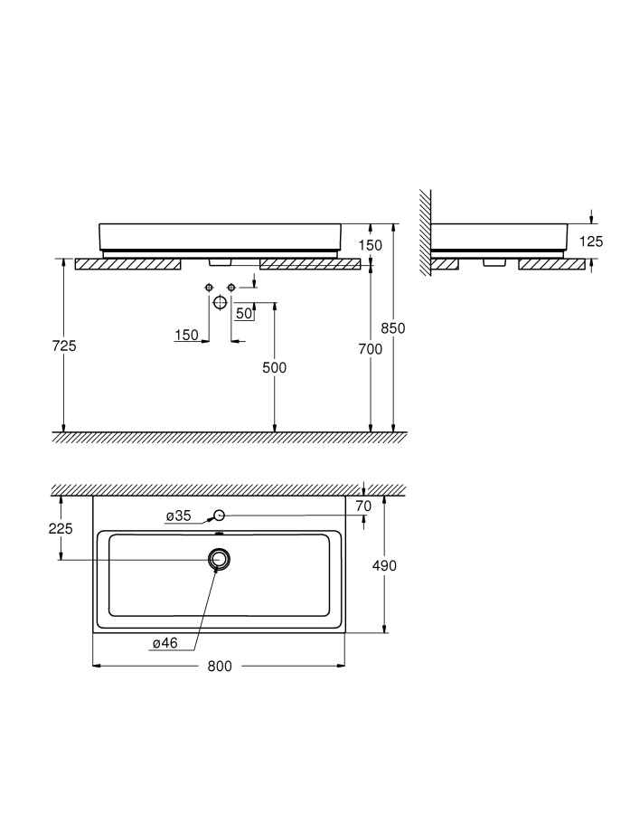 Фото Раковина Grohe Cube Ceramic 3947600H