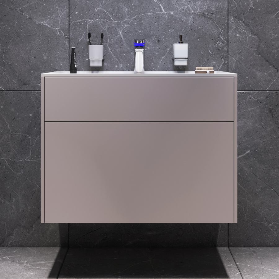 Фото Тумба под раковину AM.PM Inspire V2.0 M50AFHX0803EGM 80 см серый матовый