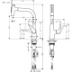 Фото Смеситель для кухни hansgrohe Talis Select M51 72824800 с вытяжным душем, сталь