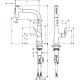Фото Смеситель для кухни hansgrohe Metris Select M71, 240, 2jet 73822000 с вытяжным душем, хром