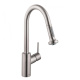 Фото Смеситель для кухни hansgrohe Talis M52 73863800 с вытяжным душем, сталь