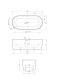 Фото Акриловая ванна Cezares Metauro METAURO-INT-Central-180-80-60-W-MATT