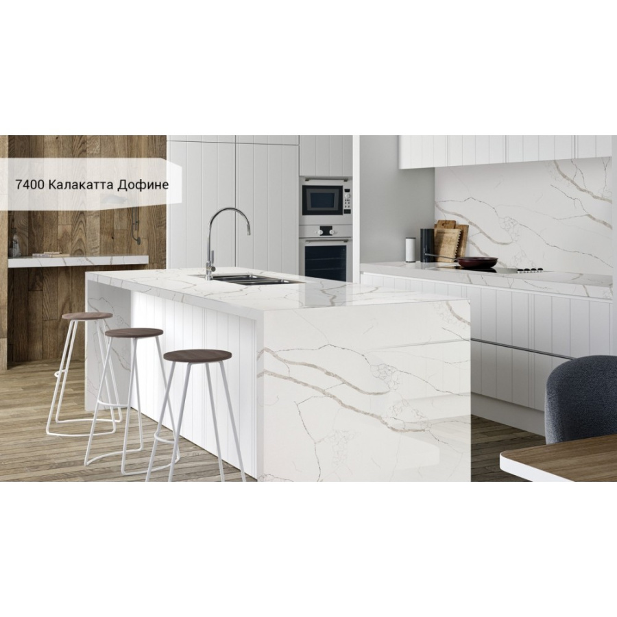 Фото Столешница Avant Quartz 7400 Калакатта Дофине