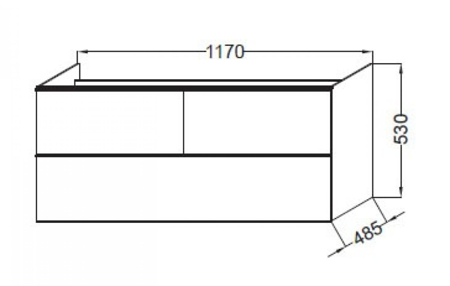 Фото Тумба под раковину 115 см Jacob Delafon Odeon Up EB892-E71серый дуб