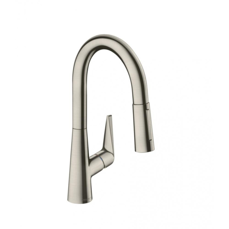 Фото Смеситель для кухни hansgrohe Talis M51 72815800 с вытяжным душем, сталь