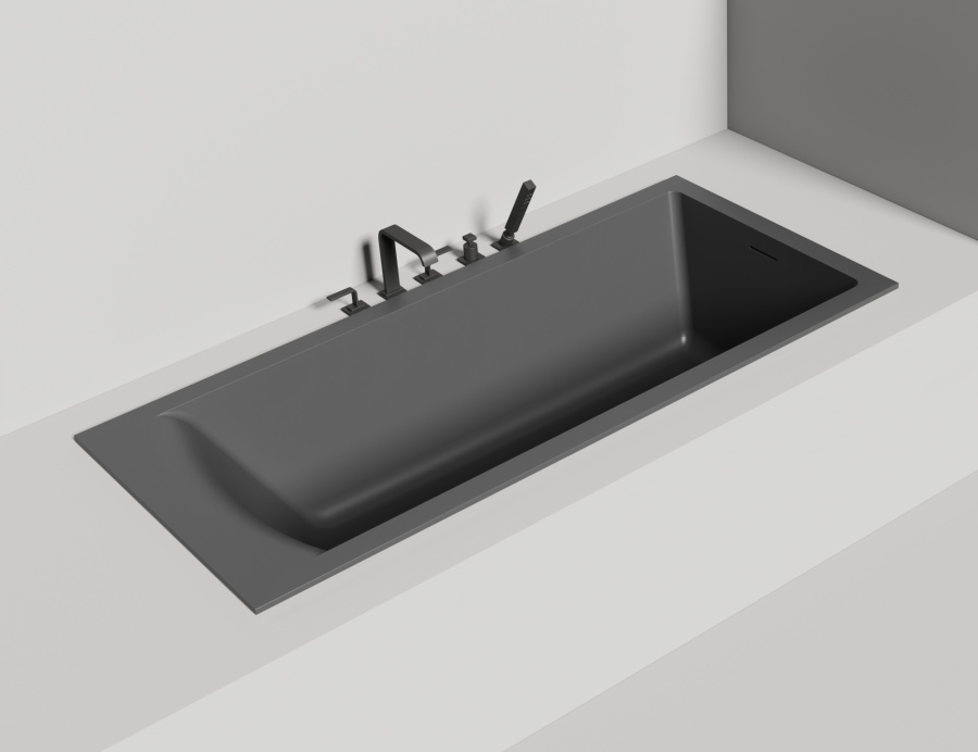 Фото Ванна из искусственного камня Salini Cascata Kit 180x80 104513GF покраска по RAL полностью